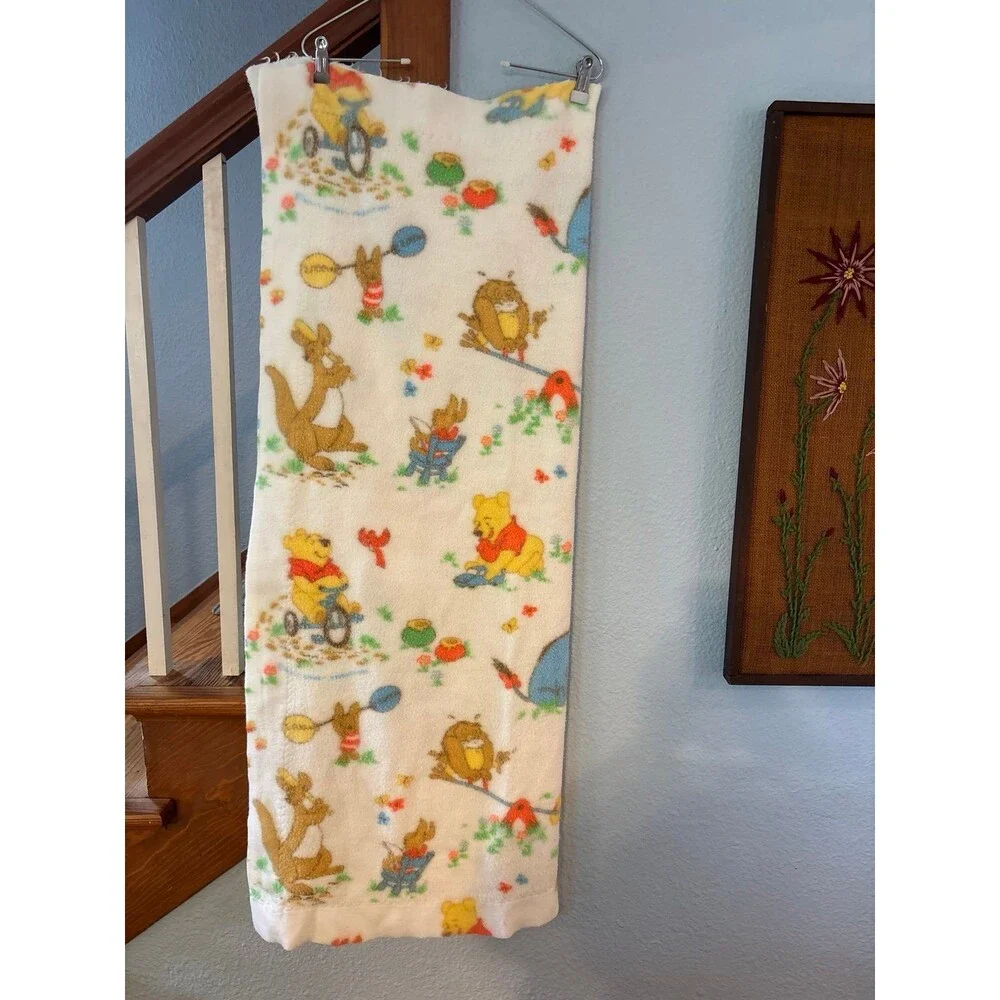 Vtg Disney Winnie The Pooh & Friends Baby Banket Beacon Cannon Mill Classic rare